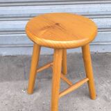 70s pine stool