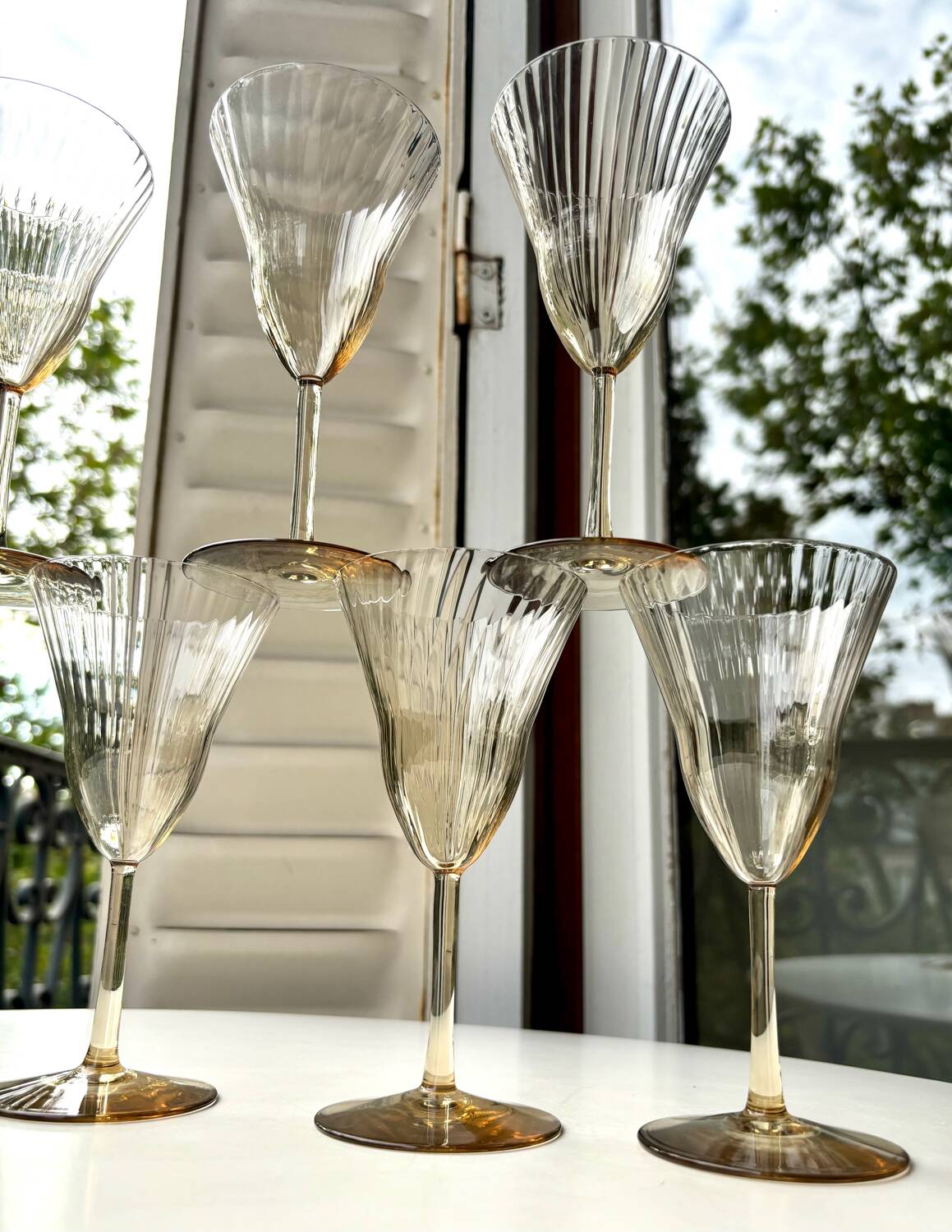 Verres style Gallée