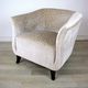 Vintage Club Chair in Beige Velvet, 1930s, Set of 2
