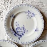 Assiette plate décor violet UC Sarreguemines Modèle Flore