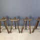 Mid-century brutalist bar stools - set of 4, 1960s