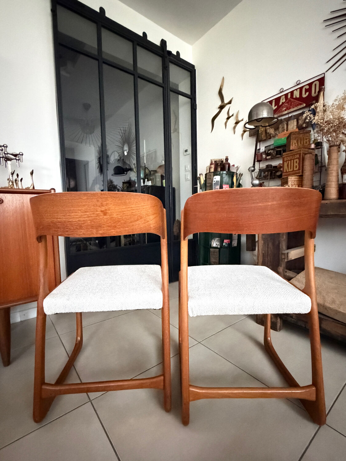 Vintage Baumann sled chairs.