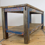 Blue industrial worktable