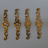 Entrée de clé en laiton, type vermicelle, laiton brillant