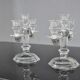 Pair of candlesticks model Regency Crystal Baccarat 1930