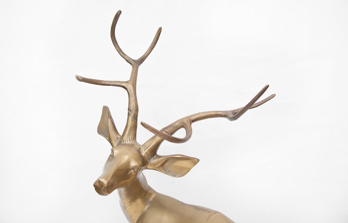 Cerf laiton vintage xxl