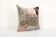Square Patchwork Kilim Rug Lumbar Pillow Cover, Vintage Wool Kelim Cushion, Tribal Farmohuse Decor