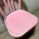 Imperfect pink bistro chair