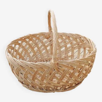 Old woven light wicker basket