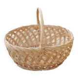 Old woven light wicker basket