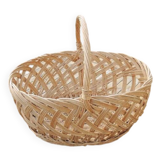 Old woven light wicker basket