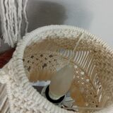 Vintage macramé lamp