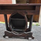 Old Spanish Bar Counter in Solid Pine & Wrought Iron – 1960