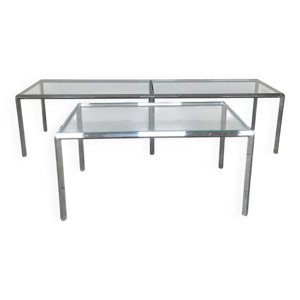 tables d'appoint chromées