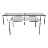 Tables d'appoint chromées du milieu du siècle série Converta Herman Miller