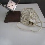 Vintage lamp from the 50s/60s in chromed metal and opaline