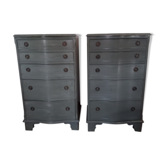 Paire de semainiers style transition LXV-XVI