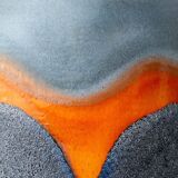 XXL Mid-Century Modern grey and orange ceramic table lamp Carstens Tönnieshof