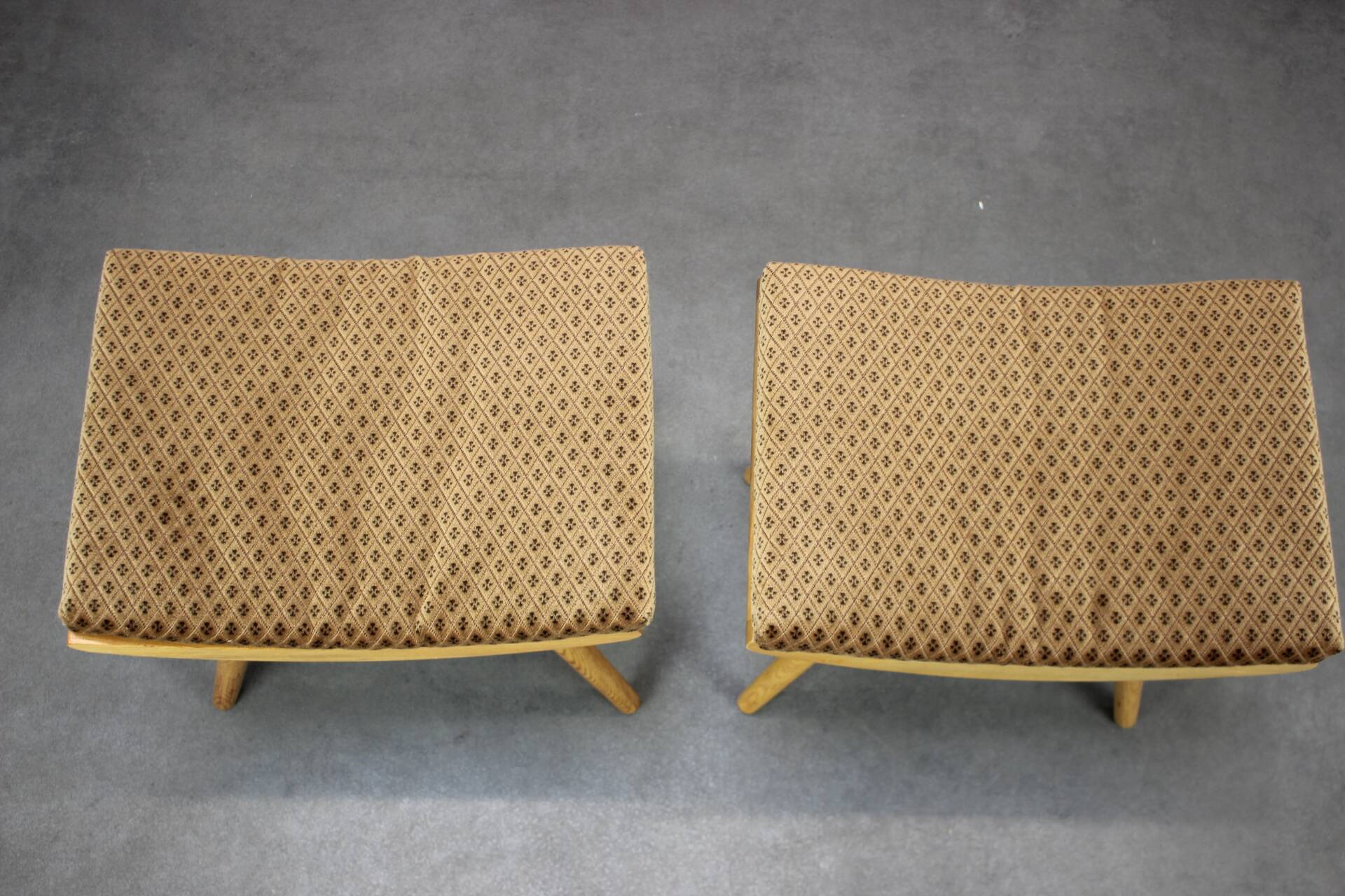 Paire de tabourets vintage Jitona, Tchécoslovaquie, 1979
