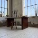 Table, bureau en teck 1970