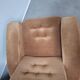 Pair of Mid-Century Modern Czech Lounge Armchairs with Rolling Casters