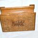 Vintage Edelweiss carved wooden box