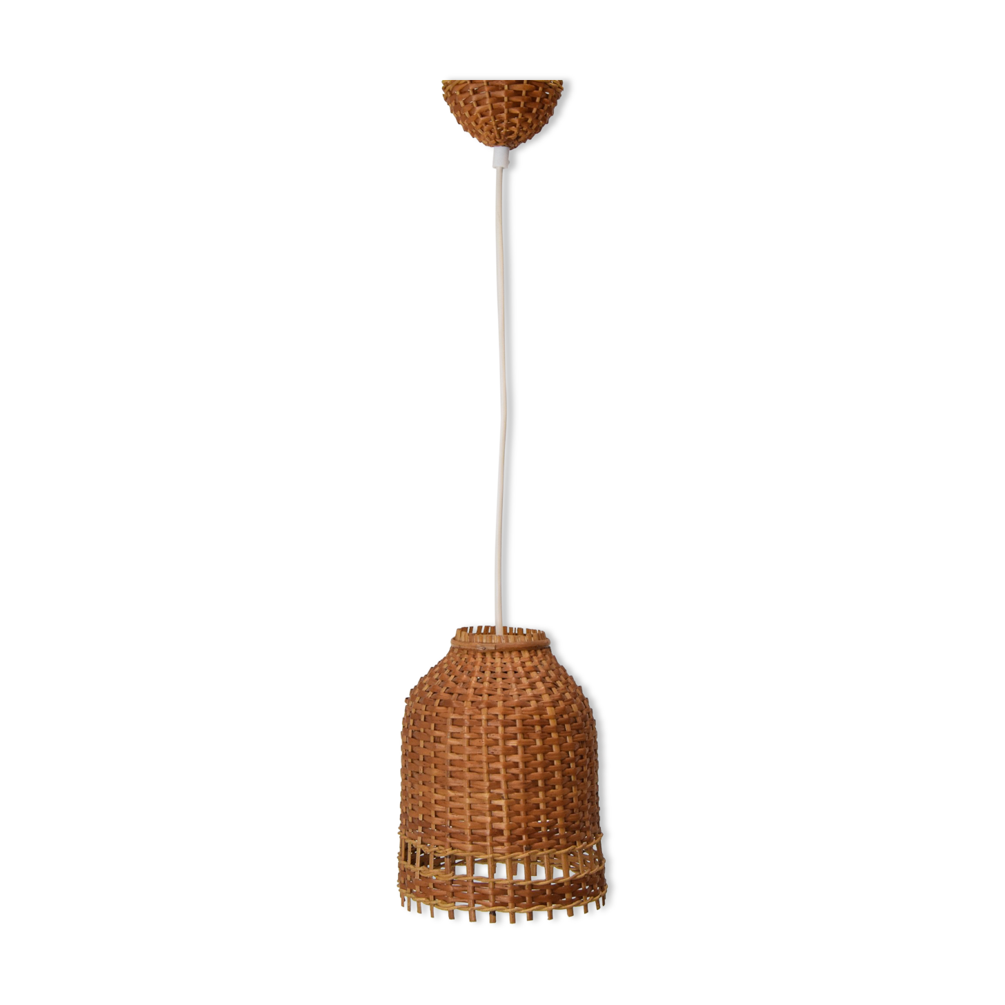 Mid-Century  Wicker Pendant from Uluv, 1960´s