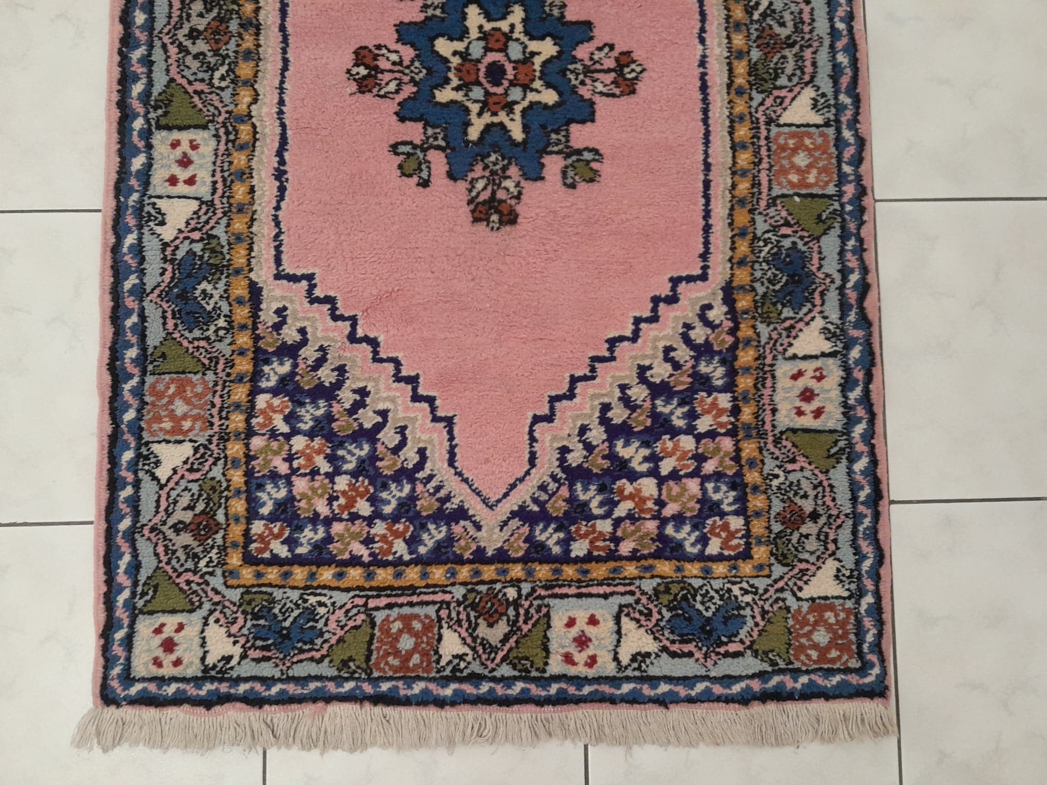 Set of 2 Berber carpets handmade bed descents
