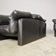 Moroso sofa set and armchairs in black leather, 1984