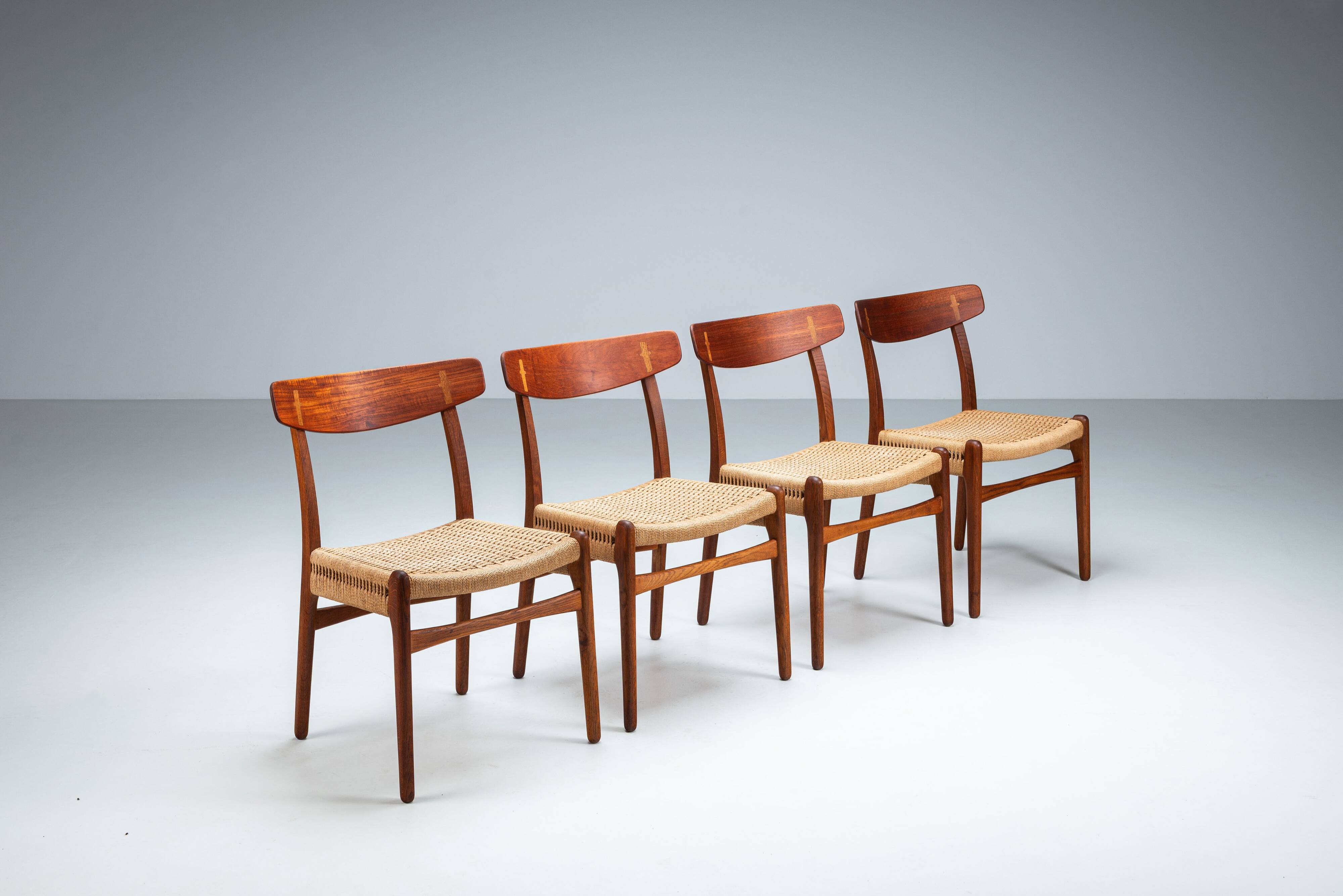 Hans J. Wegner set of four CH23 dining chairs