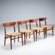 Hans J. Wegner set of four CH23 dining chairs