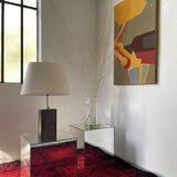 1950s wooden table lamp