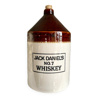 Bottle "Jack Daniel's" in beige and brown glazed stoneware