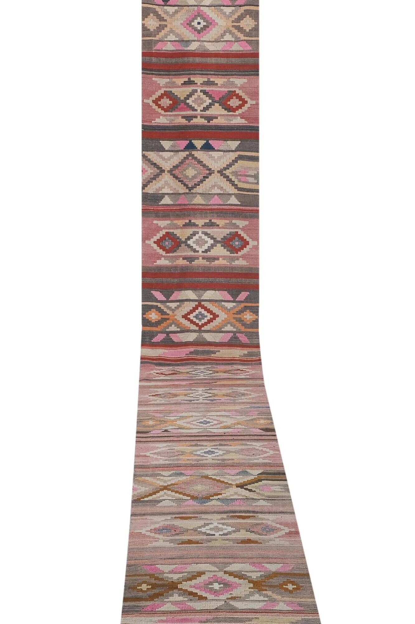 Vintage Turkish hallway rug 79x685 cm