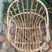 Pair of vintage rattan armchairs