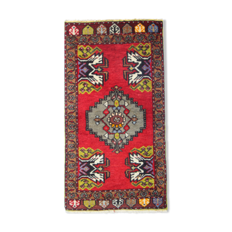 Tapis rouge en laine Tukish 49x90cm