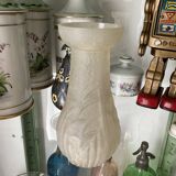 Molded pressed glass vase. Art deco