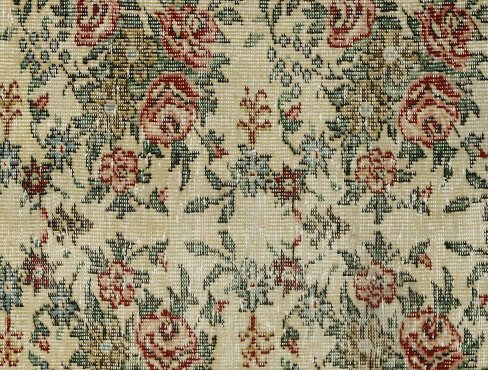 Turkish Anatolian Handmade Vintage Area Rug 203 cm x 104 cm