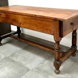 Large farm table - solid cherry - superb patina