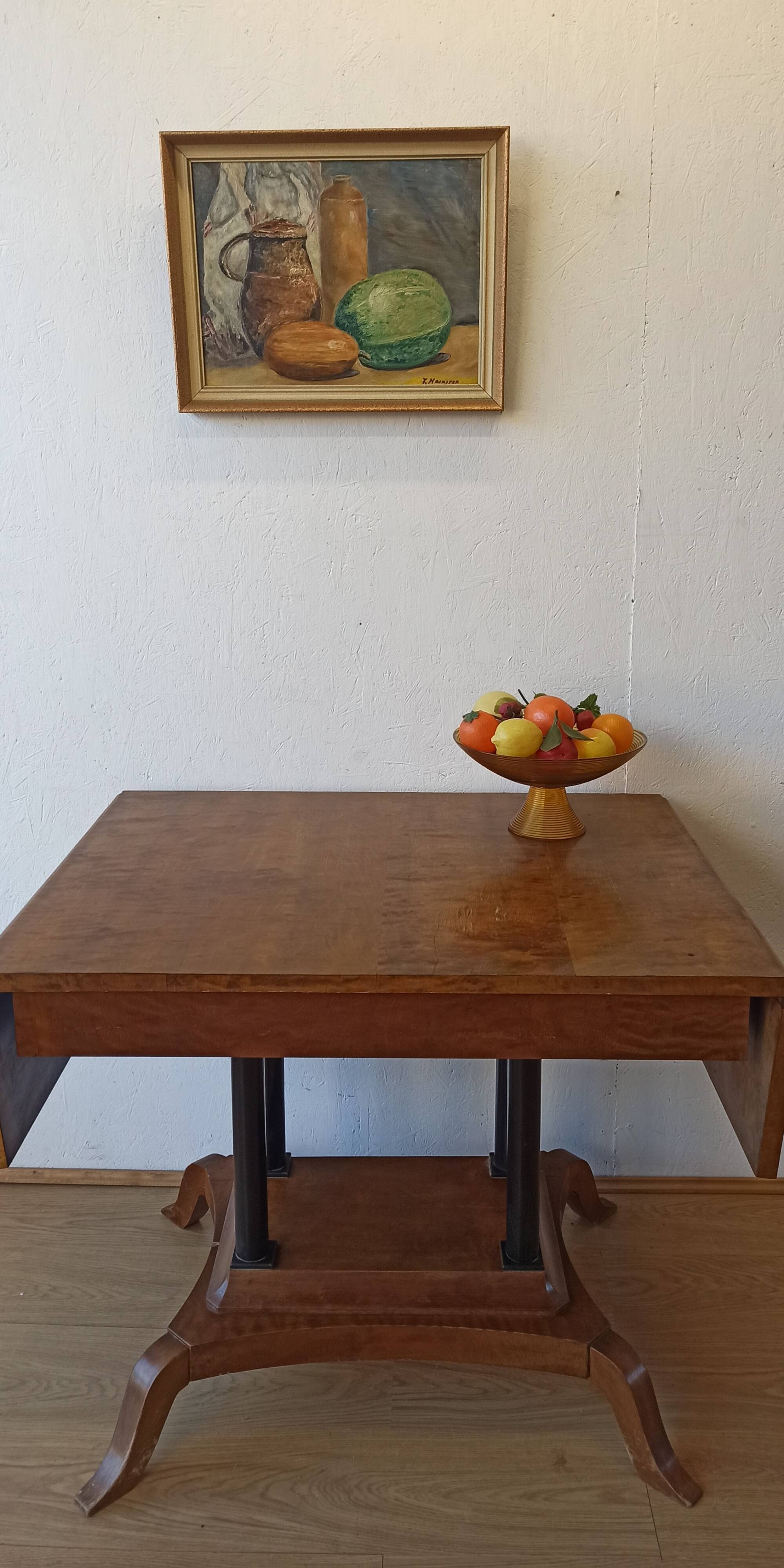 Vintage oil painting on plate "Still life".