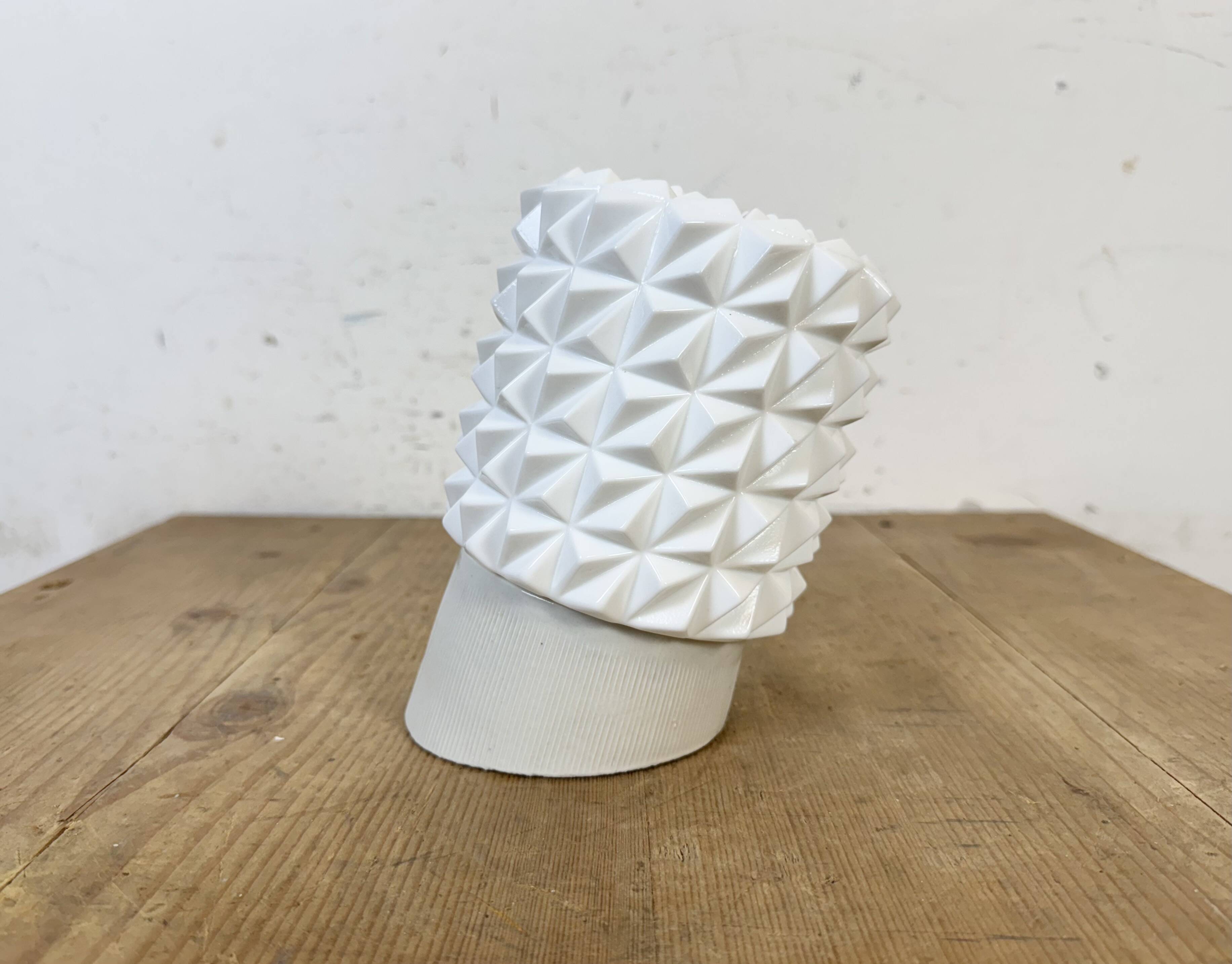 Vintage White Porcelain Wall Light, 1970s