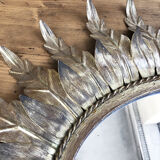 Golden mirror ancient flowery sun