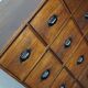 French fruitwood apothecary cabinet, ca 1950s