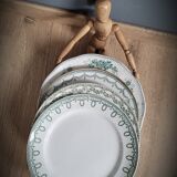 Set of 4 mismatched green plates