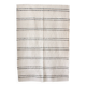 Handwoven rug - White and black lines - recycled cotton - 170 x 240 cm