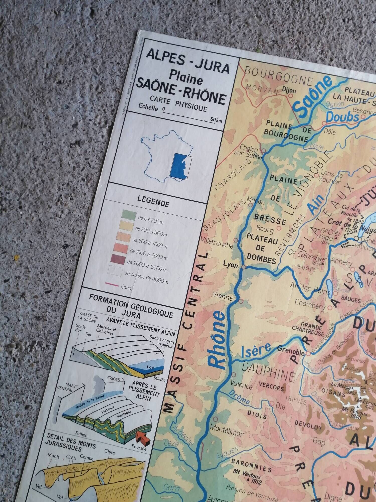 MDI school poster - Pyrenees, Aquitaine basin, Alps and Jura.