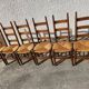 Serie de 6 chaises paillees