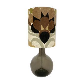 Vintage 70s lamp in smoked glass