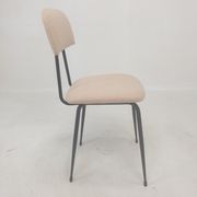 Set of 4 Italian Metal Dining Chairs, 1960's