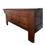 Grand coffre ancien en chêne massif – XIXe – belle patine d’origine